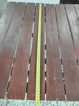 Mesa plegable madera exterior