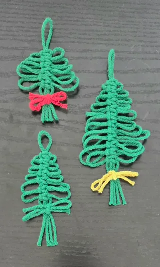 Mini Alberi di Natale - Macramè