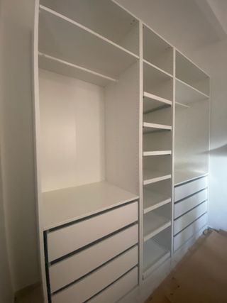 Vestidor abierto blanco modular