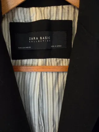 Americana Zara Collection Mujer Negra