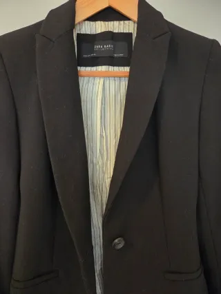 Americana Zara Collection Mujer Negra