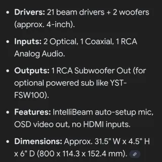 Barra de Sonido Yamaha YST-900