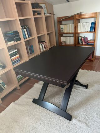 Mesa de centro convertible en mesa de comedor