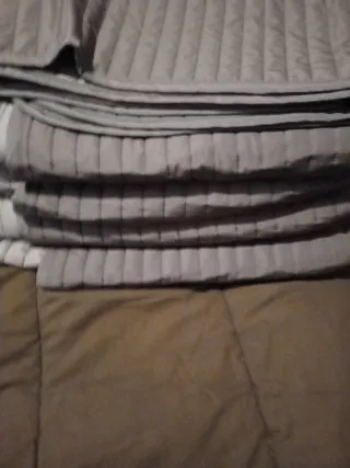 Edredón Colcha Grande Gris/Marrón