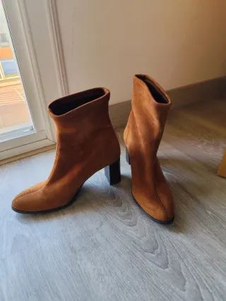 Botines tacón mujer marrones