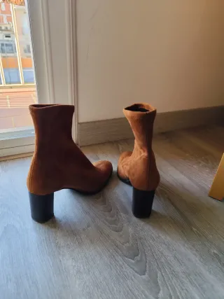 Botines tacón mujer marrones