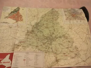 Mapa Comunidad de Madrid 1985 Rutas Turísticas