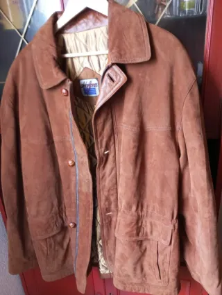 Chaquetón hombre marrón talla grande XXL