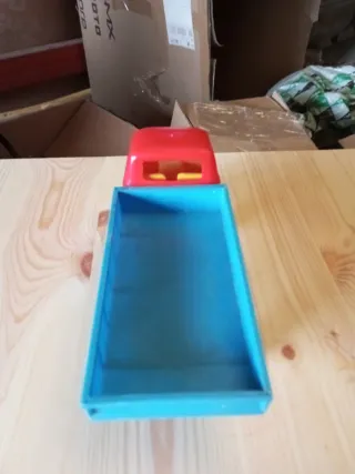 Camión Juguete Vintage Rojo y Azul