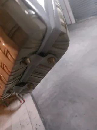 Borsa con manico madreperla beige e rosa