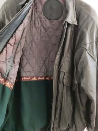 Chaqueta Cuero Negra Caballero 3XL