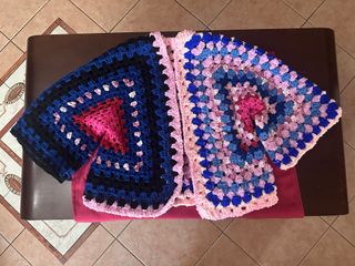 Cardigan Granny Uncinetto Fatto a Mano