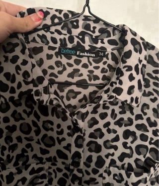 Vestido largo navidad fiesta leopardo Befree / S