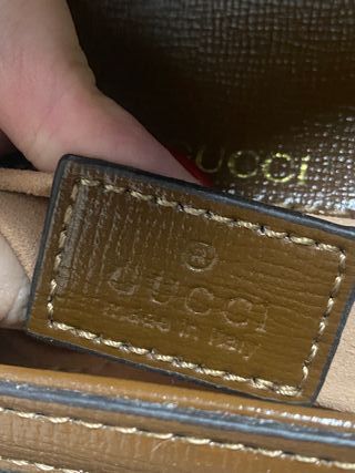 Borsa Gucci a tracolla beige e marrone