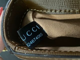 Borsa Gucci a tracolla beige e marrone