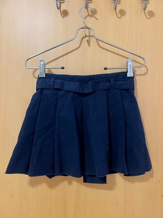 Falda azul marino Zara