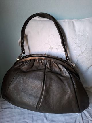 Borsa Mano Pelle Morbida Grigio