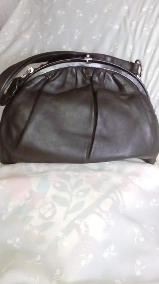 Borsa Mano Pelle Morbida Grigio