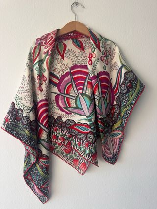 Pañuelo Hermes Seda Multicolor Vintage