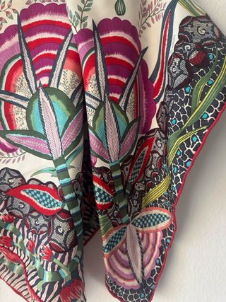 Pañuelo Hermes Seda Multicolor Vintage