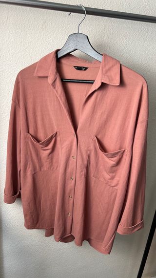 Camisa oversize Massimo Dutti - M - Color terracot