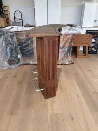 Bar Plegable Madera Teca Exterior