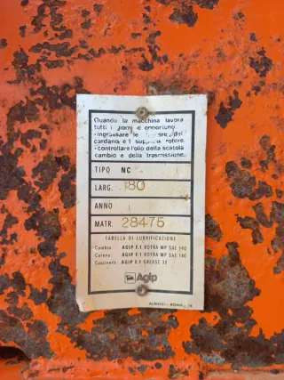 Fresa Maschio NC larga 1,8m