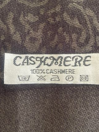 Pañuelo 100% Cachemira Gris y Negro