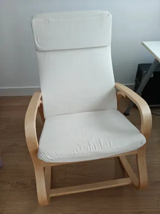 Sedia a dondolo songmics Beige in legno