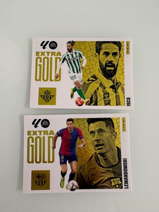 Lote 2 cromos Panini Extra Gold