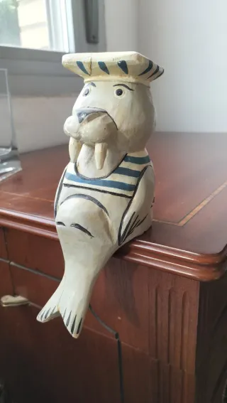 Figura Morsa Artesanía Repisa