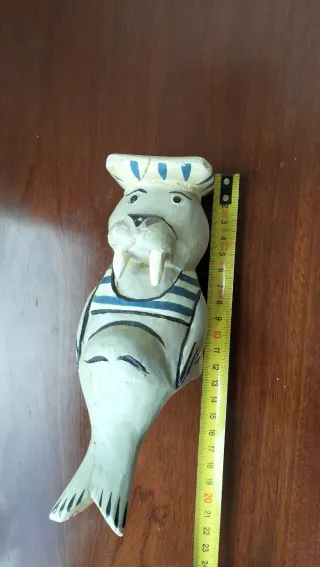 Figura Morsa Artesanía Repisa