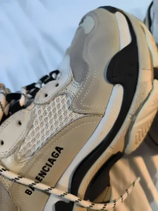 Zapatillas Balenciaghaaa Triple S Beige/Gris