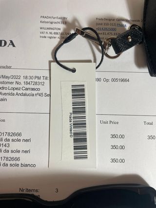 Gafas de sol Prada Negras Originales