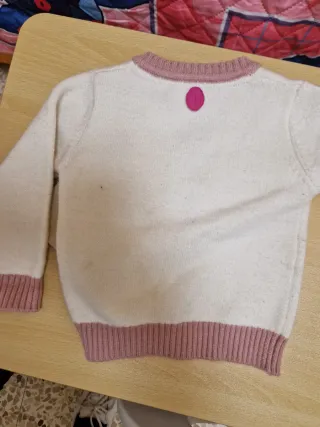 Cardigan Trussardi panna e rosa 9 mesi