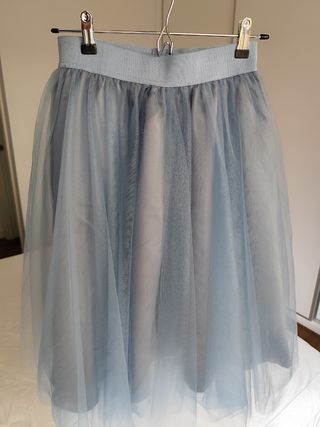 Falda Tul Mujer Azul Talla Única