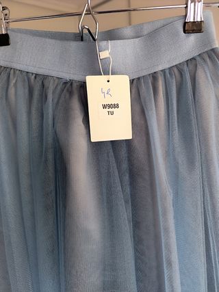 Falda Tul Mujer Azul Talla Única