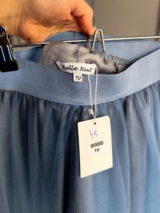 Falda Tul Mujer Azul Talla Única