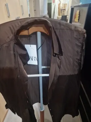 Camisa Zara Marrón Mujer