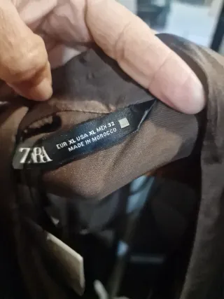 Camisa Zara Marrón Mujer