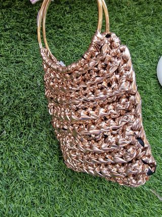 Bolso dorado Croxip tejido