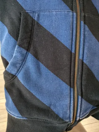 Sudadera Fred Perry Rayas Azul y Negro