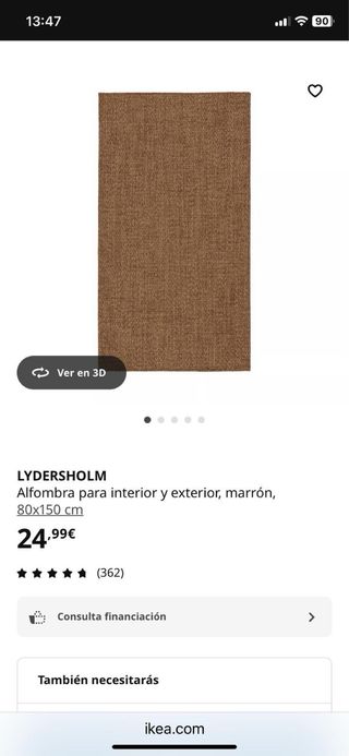 Alfombra Ikea Lydersholm Marrón