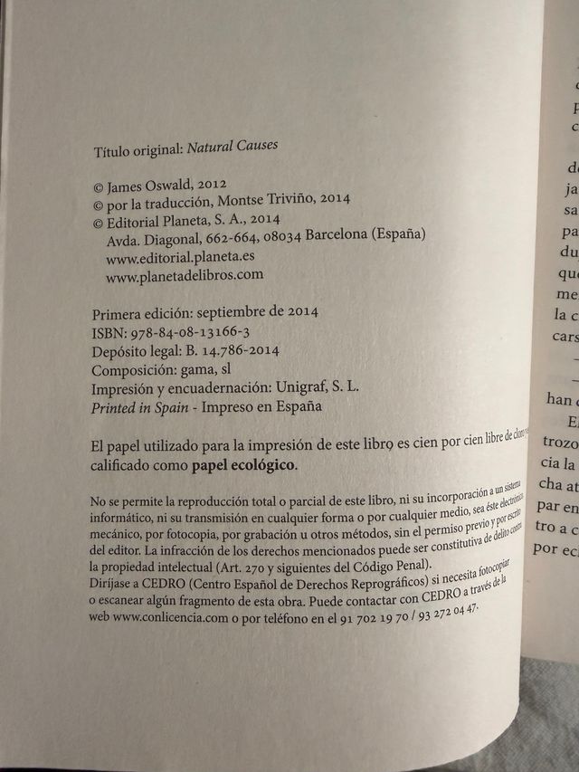 Causas Naturales - James Oswald