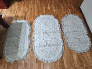 Alfombras de lujo beige y rosa