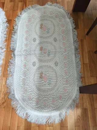 Alfombras de lujo beige y rosa