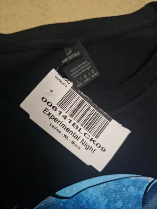 Camiseta Stitch Azul y Negra Talla L