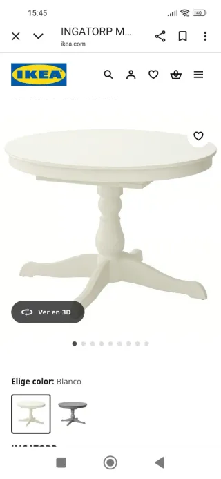 Mesa comedor redonda IKEA