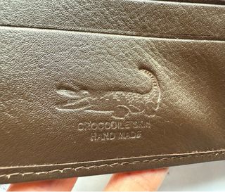 Cartera de cuero de Cocodrilo natural billetera