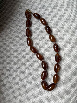 Collana Bachelite Ovali Marrone vintage